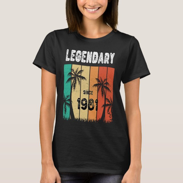 42th Birthday 1981 Birthday for Men and Women T-Shirt (Front)