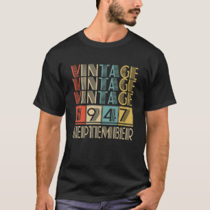 42Th Birthday Gift Retro Vintage September 1977 T-Shirt