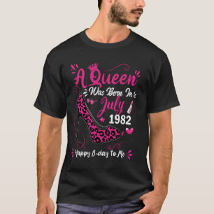 42th Birthday High Heel A Queen Was Born In July 1 T-Shirt