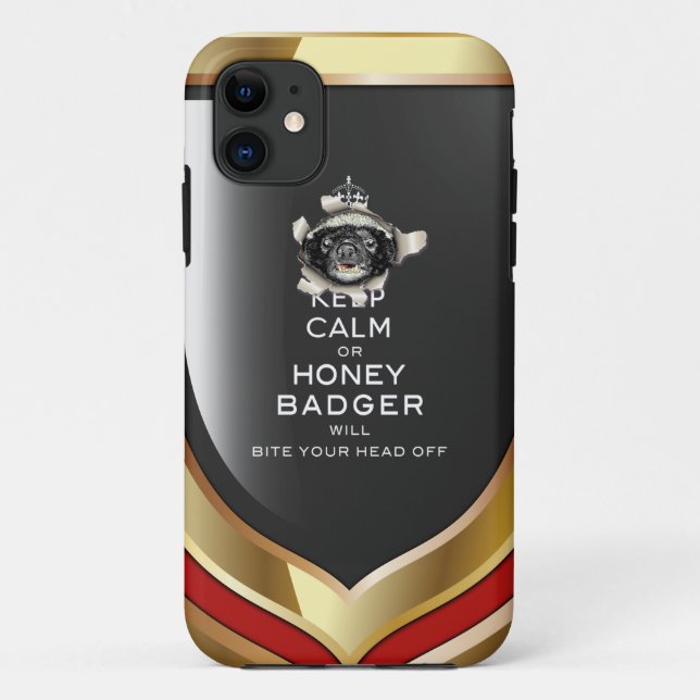 [43.4] Keep Calm or Honey Badger… Case-Mate iPhone Case (Back)