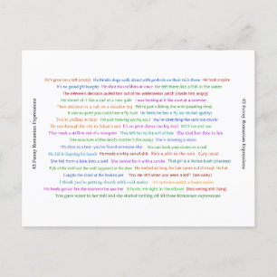 43 Funny Romanian Expressions Conversation Piece Postcard