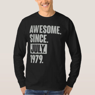 43 Year Old 43rd Birthday Awesome Since July 197 T-Shirt