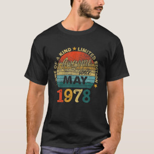 43 Year Old Birthday Gifts Awesome Since May 1978 T-Shirt