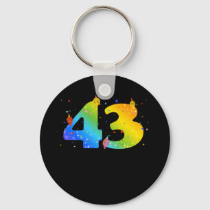 43 Year Old Girls 43th Birthday Key Ring