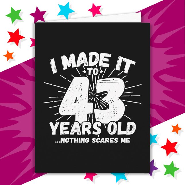 43 Year Old Sarcastic Meme Funny 43rd Birthday Card (Creator Uploaded)