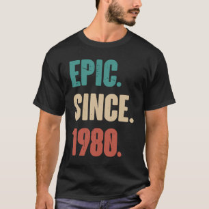 43 Years Old Vintage 1980   Birthday 43rd Decorati T-Shirt