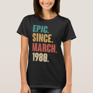 43 Years Old Vintage 1980 Birthday 43rd Decoration T-Shirt