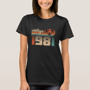 43 Years Old Vintage Born In 1981 Retro 43th Birth T-Shirt