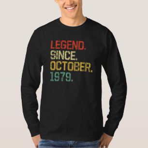 43 Years Old Vintage Legend Since October 1979 T-Shirt