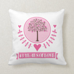 43rd Anniversary Gift Idea For Couple Cushion