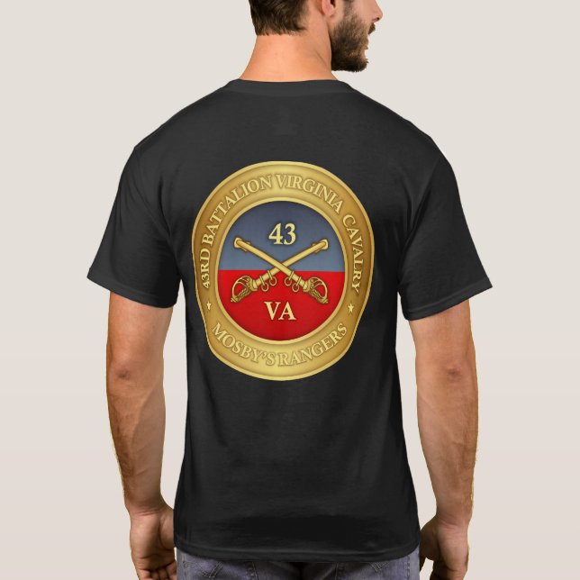 43rd Battalion, Virginia Cavalry (Mosby's Rangers) T-Shirt (Back)