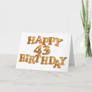 43rd Birthday card for a cookie lover