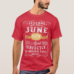 43rd Birthday Decoration Legends Were Born In June T-Shirt