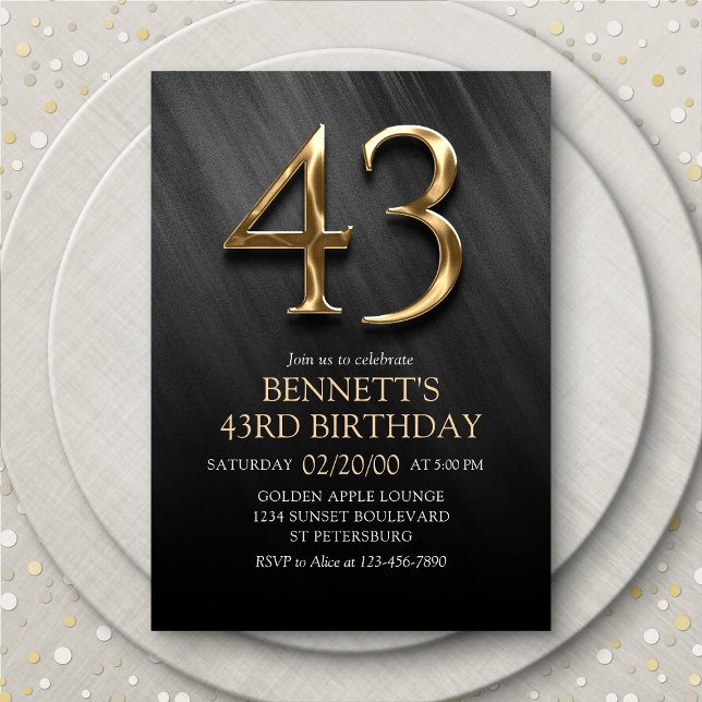 43rd Birthday Invitation (Creator Uploaded)