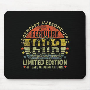 43rd Birthday Legends February 1996 Illustration Mouse Mat