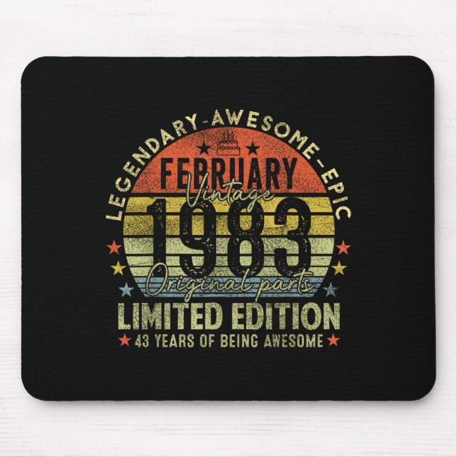 43rd Birthday Legends February 1996 Illustration Mouse Mat (Front)