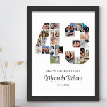 43rd Birthday Number 43 Custom Photo Collage Poster<br><div class="desc">Celebrate 43rd birthday with this personalised number 43 photo collage poster. This customisable gift is also perfect for wedding anniversary. It's a great way to display precious memories from your wedding and married life. The poster features a collage of photos capturing those special moments, and it can be customised with...</div>