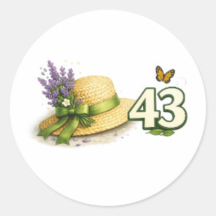43rd Birthday Plant Lover Gardening Sticker