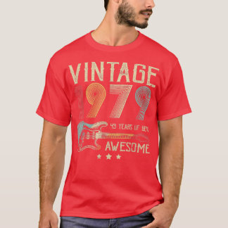43rd Birthday Womens Mens Vintage Awesome 1979 Gui T-Shirt