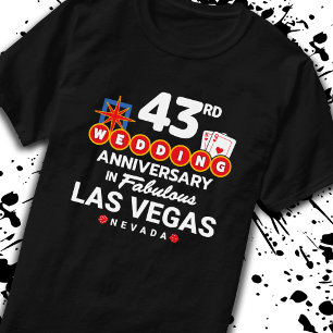 43rd Wedding Anniversary Couples Las Vegas Trip T-Shirt