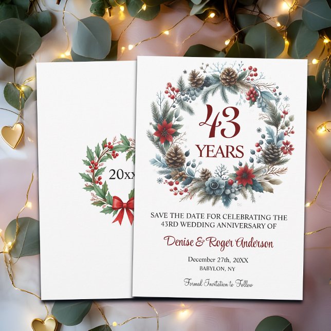 43rd Wedding Anniversary Winter Save The Date (Creator Uploaded)