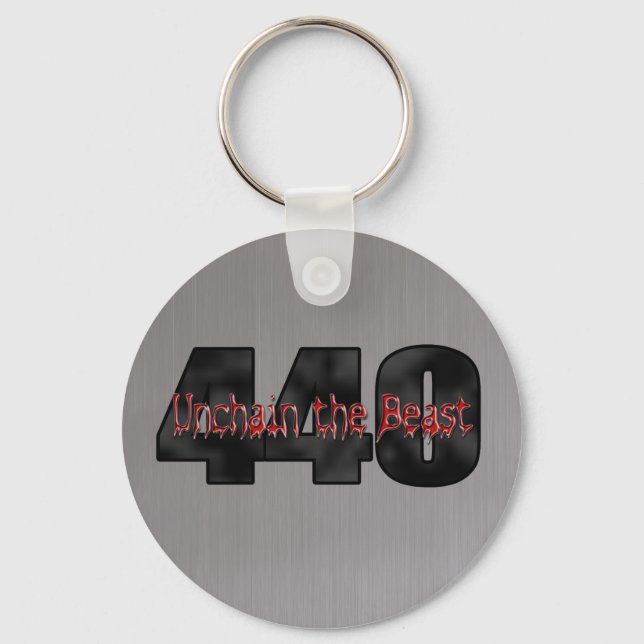 440 Mopar Beast brushed steel Key Ring (Front)