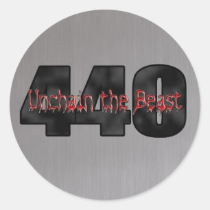440 Mopar Beast grey Classic Round Sticker