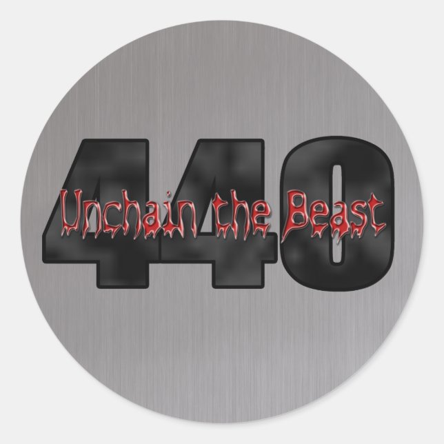 440 Mopar Beast grey Classic Round Sticker (Front)