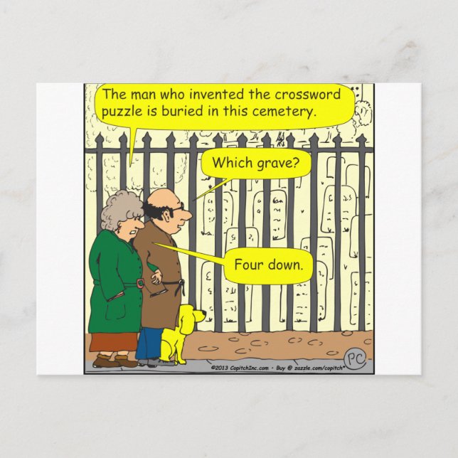 442 Where is the crossword inventor buried? Postcard (Front)