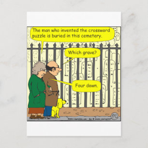 442 Where is the crossword inventor buried? Postcard