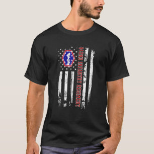 442nd Infantry Regiment Veteran USA Flag Veterans T-Shirt