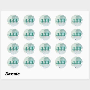 444 Angel Number Divine Protection Affirmation Classic Round Sticker