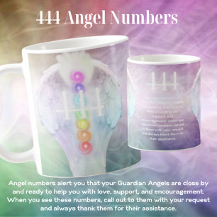 444 Angel Numbers Meaning - Esoteric Gifts Coffee Mug