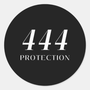 444 Protection Angel Number Inspirational Classic Round Sticker
