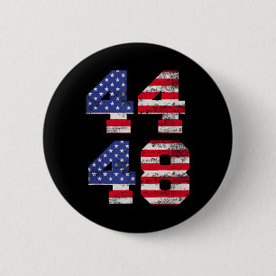 44 48 Obama 2028 48th President Usa Flag 6 Cm Round Badge