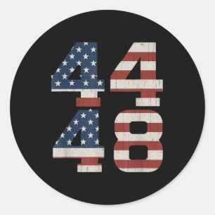 44 48 Obama 2028 For President  Classic Round Sticker