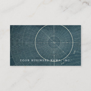 44.4 Degrees - Vintage Chart Business Card