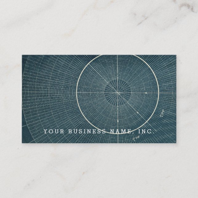 44.4 Degrees - Vintage Chart Business Card (Front)