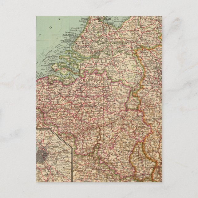 44 Belgium and Holland Postcard (Front)