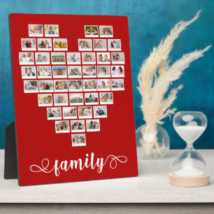 44 Photo Collage Instant Camera Film Family Heart  Plaque