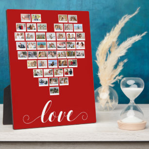44 Photo Collage Love Instant Camera Film Heart   Plaque