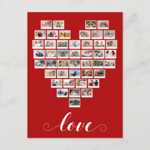 44 Photo Collage Love Instant Camera Film Heart Postcard