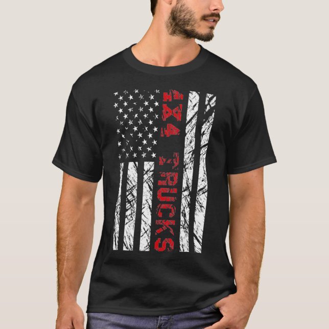 44 Trucks American Flag _1  T-Shirt (Front)