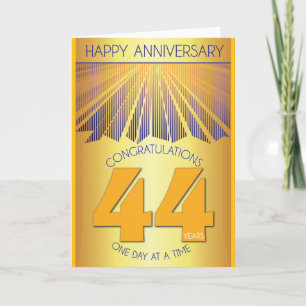 44 Year 12 Step Recovery Anniversary   Customized Card