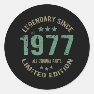 44 Year Old Bday Legend 44th Birthday Classic Round Sticker