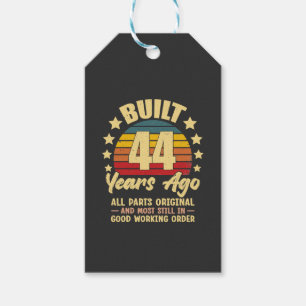 44 Years Ago All Parts Original 44th Birthday Gift Tags