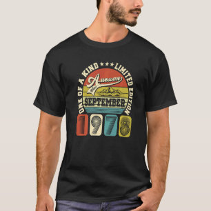 44 Years Old 44th Birthday Awesome Since Septembe T-Shirt