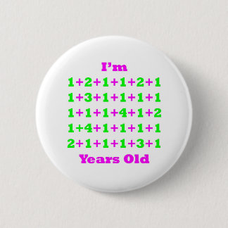 44 Years Old Magenta Gr 6 Cm Round Badge