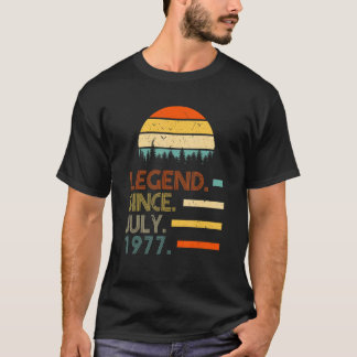 44 Years Old Retro Birthday  Legend Since July 197 T-Shirt