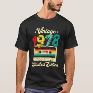 44 Years Old Vintage 1978 Cassette Tape 44Th Birth T-Shirt